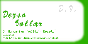 dezso vollar business card